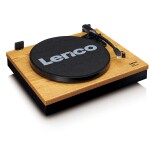 LENCO LS-300 WOOD TURNTABLE WITH SIDE SPEAKERS